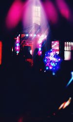 Firework display at night