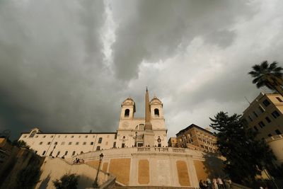 Low angle view of church against sky