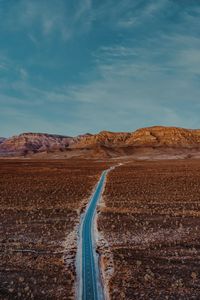 Scenic view of desert against sky
