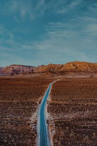 Scenic view of desert against sky