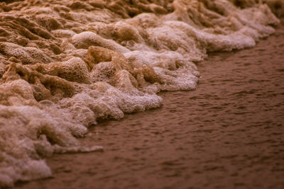 Close-up of sand at beach