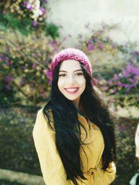 Portrait of smiling young woman