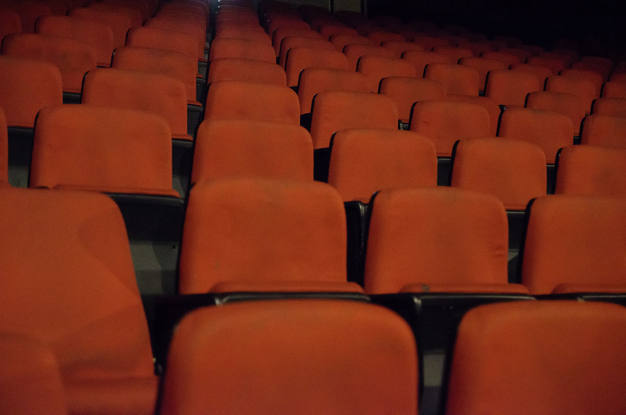 FULL FRAME SHOT OF EMPTY SEATS IN STADIUM