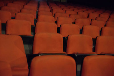 Full frame shot of empty chairs