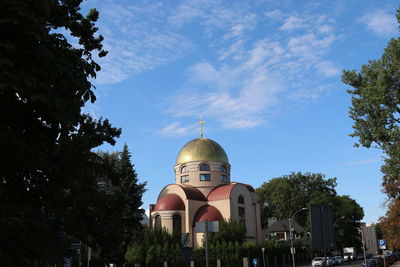 Low angle view of building against sky