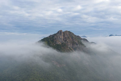 Scenic view of mountain against sky