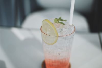 Close-up of drink on table