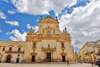 The cathedral dedicated to saint peter in galatina, a town in the province of lecce, italy.