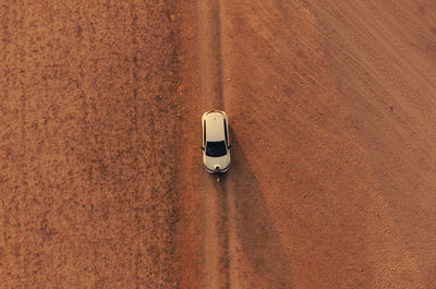 High angle view of car