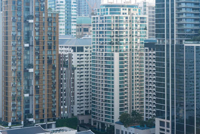 Full frame shot of modern buildings in city