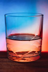 Close-up of drink in glass on table