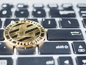 Full frame shot of laptop