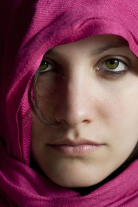 Close-up portrait of beautiful woman