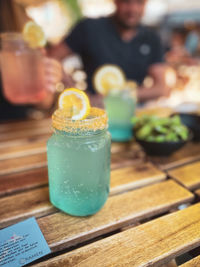 Close-up of drink on table