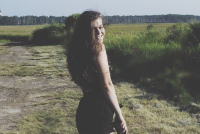 Picture of beautiful girl on beach