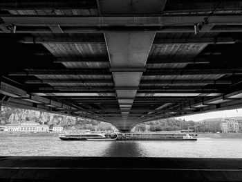 High angle view of bridge over river in city