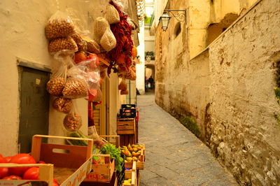 Fruits hanging on tree in city