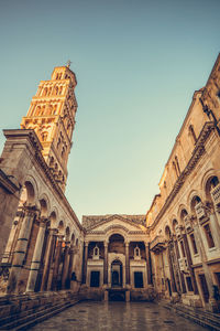 Low angle view of historical building against sky