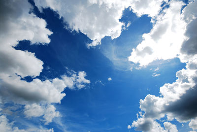 Low angle view of cloudy sky