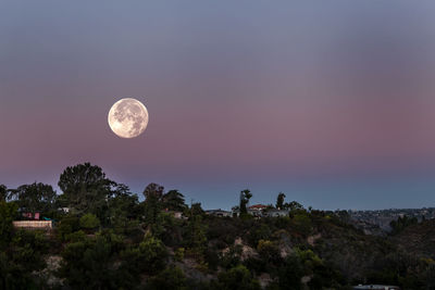 Scenic view of moon against sky at night