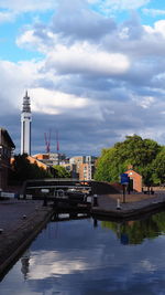 Reflection of buildings in canal