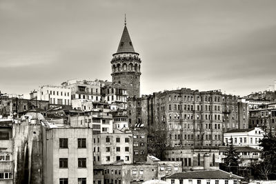 Buildings in city against sky