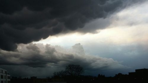 Low angle view of cloudy sky