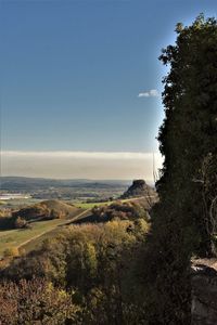 Scenic view of landscape against clear sky
