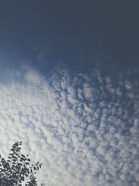 Low angle view of cloudy sky