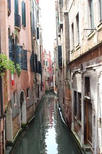 Canal amidst buildings