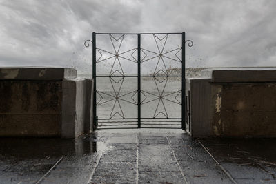 Entrance of abandoned building