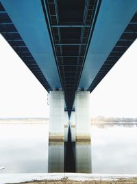 Bridge over river against sky