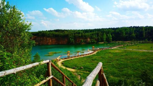 Scenic view of landscape against sky