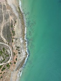 High angle view of beach