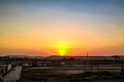 View of landscape at sunset