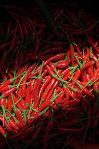 Full frame shot of red chili peppers