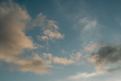 Low angle view of clouds in sky