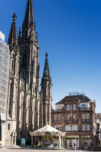 Low angle view of buildings against sky