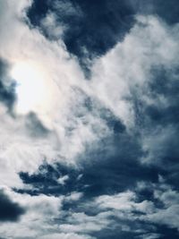 Low angle view of clouds in sky