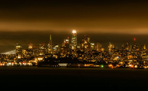 San francisco skyline at night