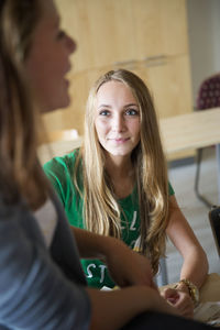 Teenage girls at school, stockholm, sweden