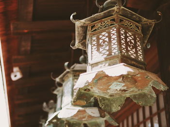 Close-up of hanging light