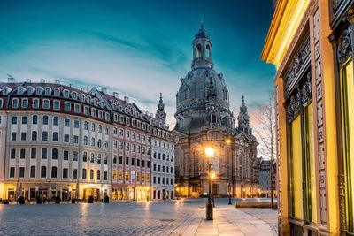 Dresden, morning, architecture, frauenkirche, ciry