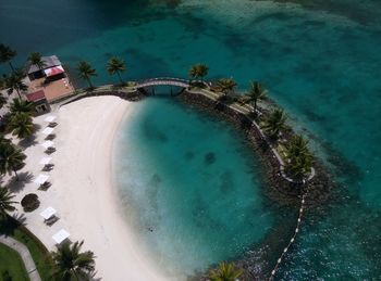 High angle view of swimming pool