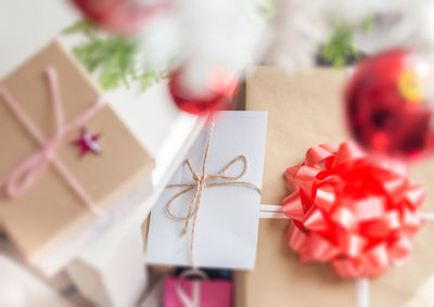 Close-up of flower bouquet in box