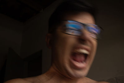 Close-up portrait of a serious young woman