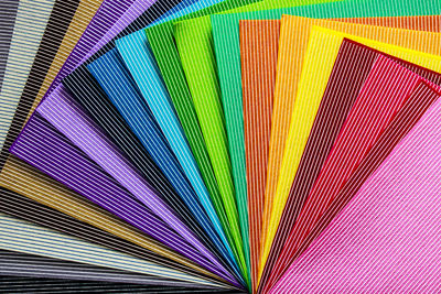 Colorful samples of textile