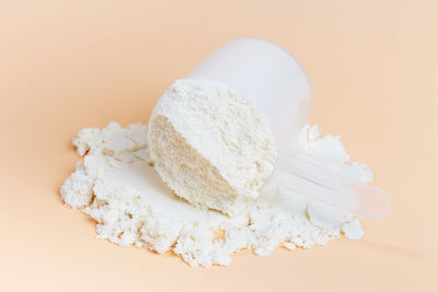 Close-up of ice cream against white background