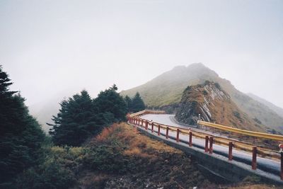 Scenic view of landscape against clear sky