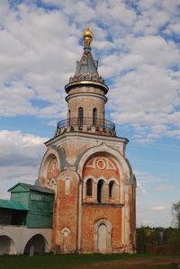 Low angle view of old building against sky